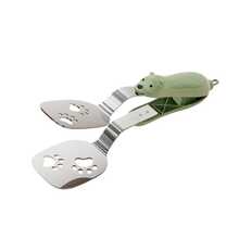 1pc/2pcs Multifunctional Stainless Steel Fish Spatula + Tongs, Lock Design, Heat Resistant, Extended Non-Slip Handle, 2-In-1 Cute Bear Shaped Tongs With Retractable Safety Clasp, Food Clip Fish Fork Convenient Oil Draining Spatula Tongs, Restaurant Kitchen Utensils, Non-Stick 304 Stainless Steel Scraper - Multicolor - View 15