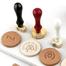 3cm Brass & Ceramic Stamp, Durable Ceramic Signature Stamp, Customized Brass & Ceramic Stamp, Suitable As Maker's Birthday Gift, Mens Birthday Gift - 3cm - View 7