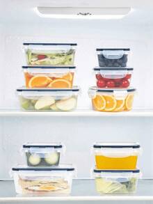 48pcs/Set Food Storage Box Set, Lunch Boxes, Fresh-Keeping Box With Easy-To-Fast Lid (24 Lids + 24 Containers) - Sealed Plastic Container For Use In Pantries, Travel, Outdoor Picnics, Kitchen Organization, Includes Labels And Markers - Transparent - View 5