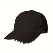 1pc Baseball Cap With Bold Black Cat Eyes - Lightweight Polyester Hat For Outdoor, Golf, Truck Driving - Adjustable Strap For Fit - Unisex Sporty Casual Hat For Men & Women (Birthday Gift Idea), Outdoor Headwear, Catthemed Design - 黑色 - 查看 3