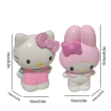 SANRIO （已授权）- 多功能收纳卡通创意简约桌面笔筒，化妆刷收纳管，桌面摆件，精美节日礼物笔筒，大容量办公桌整理刷DIY收纳管，塑料材质，小巧设计 - 彩色 - 查看 2