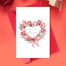 1 PC Mother's Day Card, Happy Mother's Day Card, Wishing Mom A Happy Mother's Day, Love You, Mom, The Perfect Card For The Best Mom - Sets - View 2