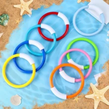 4pcs Colorful Diving Swimming Toys, Suitable For Children's Summer Swimming Pool Party, Training, Sinking, Throwing, Diving Rings, Water Toys, Parent-Child Interactive Toys, Swim Rings - Multicolor - View 5