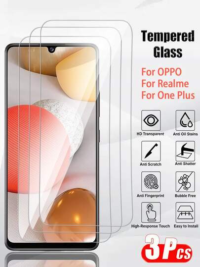 [3 Packs] Scratch-Resistant HD Tempered Glass Screen Protector For //, Compatible With A98,Reno 13F, C65, And Nord N200. 9H HD Tempered Glass Film Provides Full Coverage For Easy Installation, Crystal Clear, Bubble-Free, Scratch-Resistant And Shatterproof. Suitable As A Holiday Gift/Birthday Gift/Christmas/'s Day/For Family/Friends/Boyfriends/Girlfriends.