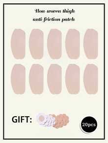 10/20pcs Invisible Anti-Chafing Thigh Patches - V-Shaped Breathable Non-Woven Friction Protector Stickers, Suitable For Inner Thighs And Calves, Providing Seamless Sweat Protection For Summer, Running, And Dresses - Multicolor - View 14