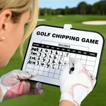 1pc PU Leather Golf Score Book, Golf Scorecard With Pencil, Golf Course Competition Supplies