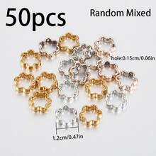 50pcs Hollow Flower Double Hole CCB Beads Frames, Suitable For DIY Jewelry Making And Decorating Handmade Accessories - Multicolor - View 10