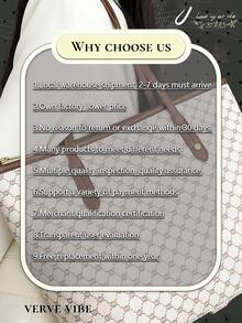 Women'S Fashion Casual Versatile Popular Commuting Handbag Large Capacity Shoulder Bag With Card Holder And Wallet Set New European & American Vintage Patchwork Color Large Capacity Tote Bag Travel Bag Shopping Bag Suitable For Women'S Daily Use Back To School Students Vacation Travel Holidays Dates Gifts Valentine'S Day Wedding Valentines Valentines Gifts Mothers Day Gift Summer Art Birthday Decorations Galentines Galentines Gifts Cruise Essentials Bachelorette Party Supplies Easterr Metallic Gold Faux Leather Tote Fall - 彩色 - 查看 4