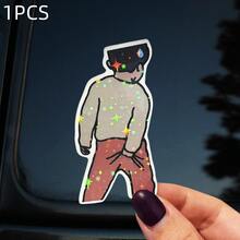 1pc/3pcs Vinyl Sticker - "Scratch Girl", "Scratch Boy", Polypropylene, Suitable For Car Body, Laptop, Water Bottle - Symbol Of Life, Universe And Everything School Supplies - Vinyl - View 16