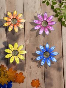 1件/4件装彩色金属花，用途广泛，可用于季节性花园装饰、墙面装饰、门廊装饰、庭院装饰、栅栏装饰、户外悬挂、派对装饰，是理想的园艺用品。 - A - 查看 5