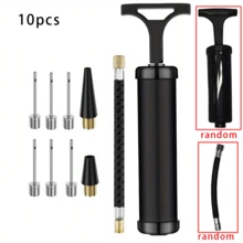 10件套带针头和喷嘴的球类充气泵（非电动），适用于篮球、足球、排球、橄榄球、水球和其他充气球类 - 彩色 - 查看 11