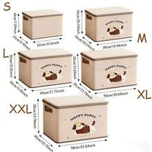 1 pieza Caja de almacenamiento de tela de gran capacidad, Caja de almacenamiento multiusos para ropa, Caja de almacenamiento plegable con tapa y asa con cremallera, Adecuada para armario, habitación, dormitorio, Día de San Valentín, Pascua - Multicolor - Ver 4