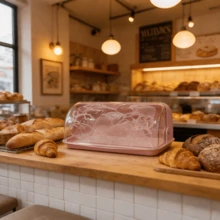 1 Chlebak, odpowiedni do użytku w kuchni lub na spotkaniach towarzyskich. Pojemny pojemnik do przechowywania chleba i ciastek, z przezroczystą pokrywką i szczelną konstrukcją, która utrzymuje świeżość żywności, a także jest bardzo wytrzymały. - Wielokolorowe - Zobacz 2