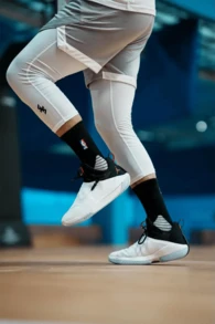 Nike Men Basketball Shoes - Black and White - View 6