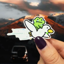 1pc/3pcs Frog Butt Stickers - Polypropylene Vinyl Decals, Suitable For Car Bumpers, Laptops And Tumblers - Symbol Of Life, The Universe And Everything - Vinyl - View 3