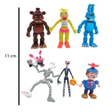 Five Nights At Freddys Set Figuras 6 Pzs Feddy Puppet Bunny - Negro - Ver 2