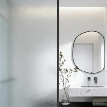 1 Rollo de película de privacidad para ventanas - Adhesivo estático de vidrio esmerilado para aislamiento térmico, sin pegamento, apto para baño, hogar y oficina - Puro escarchado - Ver 3