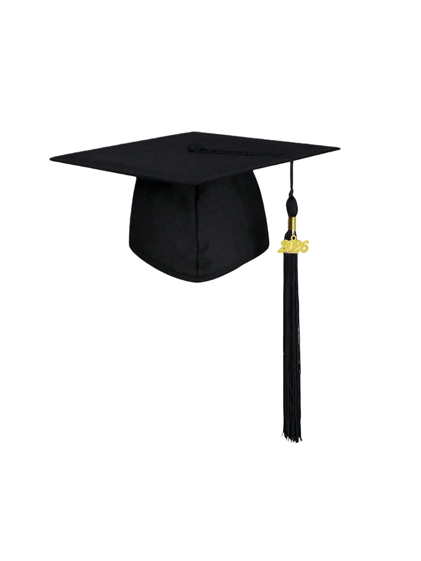 6 piezas/2 piezas por set Borlas para birretes de graduación 2026, decoraciones de birretes de graduación mate negras, adecuadas para títulos de Licenciatura/Maestría, unisex - Negro - Ver 1