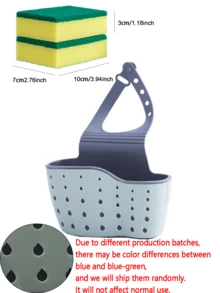 1个硅胶水槽挂式沥水篮，带可调节绑带，可放置海绵，也可作为水龙头挂篮，是厨房海绵和抹布收纳的理想之选。 - 彩色 - 查看 12