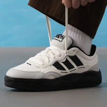 Adidas LITE SHUFFLE Comfortable Fit Low-Top Sneakers Unisex White/Black - White, Black, Gray - View 3
