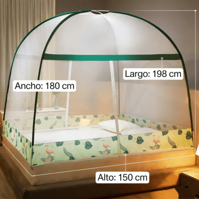 Red Mosquitera de Verano de Color Sólido Simple para Puerta Única, Plegable para Hogar, Yurt Portátil, Tienda Pequeña Antimosquitos para Viajes Size 200X180X150CM, Adecuado para camas de 1,8 m. Día de San Valentín. 1pc Mosquitero de Alambre Estilo Yurta Sin Instalación Size 200X180X150CM, Montaje Instantáneo en 1 Segundo, Protección 360° Contra Mosquitos, Mosquitero de Tela Densa para Espacios Grandes, Mosquitero con Diseño de Dibujos Animados y Parte Superior Antipolvo, Ropa de Cama para Verano, Cubierta Decorativa Protectora, Adecuado para camas de 1,8 m. Día de San Valentín.