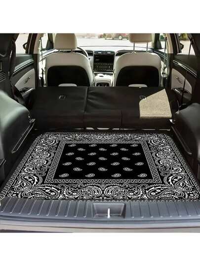 1件装印花汽车后备箱垫，宠物汽车后备箱垫，汽车地板垫，汽车保护垫，防滑汽车垫，保护汽车后备箱，多功能汽车垫，适用于大多数车型，汽车内饰配件，女性必备汽车用品