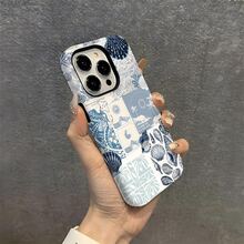 OneSea 蓝色海洋贝壳二合一保护膜 - 坚固耐用的双层保护膜，专为防摔而设计，适用于 17、16、15、14、13、12、11、8、7、X、XS、XR、Plus、Air、Pro、Max、Mini、SE2、SE3 等型号。 - 黑色 - 查看 1