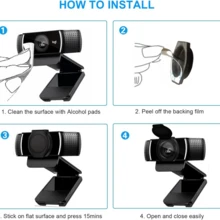 Universal Webcam Cover, Desktop Computer External Webcam Lens Cover, Live Streaming Webcam Privacy Protection Cover, Suitable For HD Pro Webcam C270/C615/C920/C930e/C922X - General - View 5