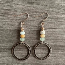 أقراط معلقة للنساء - لون نحاسي - مشاهدة 1