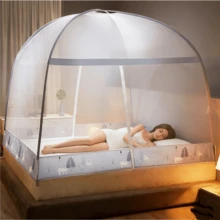 Dosel de Mosquitera para Cama Queen Size 200X180X150CM, Adecuado para camas de 1,8 m. Día de San Valentín. Mosquitera tipo tienda de campaña emergente fácil de instalar con cobertura de borde completo Size 200X180X150CM, perfecta para camping al aire libre en verano, uso doméstico en interiores y otros propósitos, adecuada para senderismo, patio trasero y refugios portátiles para camping al aire libre para uso familiar, Adecuado para camas de 1,8 m. Día de San Valentín. - Azul - Ver 1