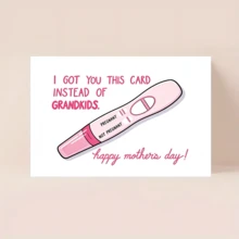 Funny Mother's Day Card With Sarcastic Pregnancy Checkup Blessing, Humorous Satirical Mother's Day Gift From Daughter/Son To Mother/Grandmother, Interesting Pregnancy Checkup Design Card, Novel Humorous Mom/Grandma Gift, Amusing Joke Card For Those Without Grandchildren - Sets - View 11