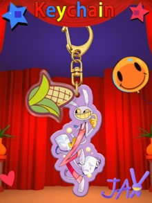 TADC钥匙扣、数字马戏团贴纸、动漫周边、Ragatha、Jax、Zooble、Kinger、Gangle钥匙扣、卡通动漫钥匙扣、收藏钥匙扣、包包挂饰、汽车配件、节日礼物、生日礼物 - 彩色 - 查看 5