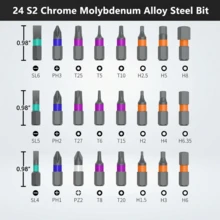 24-In-1 Precision Ratchet Screwdriver Set - Multi-Functional Magnetic Repair Tool Kit For Electronics, Computers, Watches And Home Maintenance - Compact DIY Manual Tool Kit - 24-in-1 Set - View 6