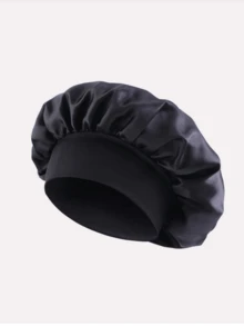 Gorro de dormir de seda para mujeres, gorro de dormir de satén, gorro de dormir con cordón elástico grande adecuado para cabello rizado - Multicolor - Ver 20