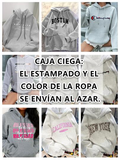 Mujer003 Sudadera de mujer invierno sudadera de manga larga cómoda suave ,Color aleatorio, patrón aleatorio,Caja sorpresa ciega,Recomendación de gran valor,Atención: Este artículo se enviará de manera aleatoria, ¡por favor no lo devuelva solo porque no le guste, gracias!