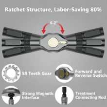 24-In-1 Precision Ratchet Screwdriver Set - Multi-Functional Magnetic Repair Tool Kit For Electronics, Computers, Watches And Home Maintenance - Compact DIY Manual Tool Kit - 24-in-1 Set - View 4