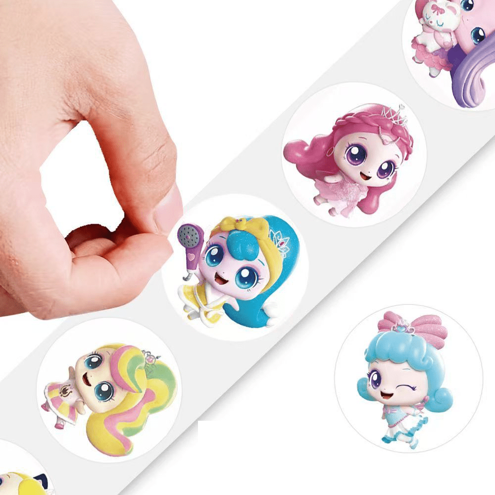 500张可爱卡通涂鸦贴纸套装，适用于计划本、笔记本、笔记本电脑、水瓶、汽车等，积极乐观的主题设计，是馈赠佳品。 - 彩色 - 查看 4