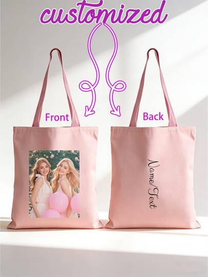 1 chiếc túi tote vải bố gấp gọn có thể tùy chỉnh, túi mua sắm nhẹ nhàng, có thể tùy chỉnh làm quà lưu niệm, trang trí tiệc, thời trang tối giản độc đáo, túi xách gấp gọn, thích hợp làm quà tặng Ngày Valentine, Halloween, Giáng sinh, sinh nhật.