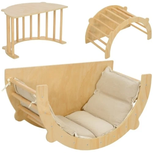 Climbing Arch, Swing, Ladder, Padded Swing, 1.5 - 4 Years, Weight Up To 50 Kg - Apricot - View 1