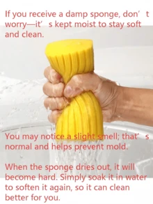 1/2/3/5件装多功能高密度超强吸水海绵块，适用于厨房不粘油清洗、汽车清洗、镜面水渍清洗、桌面清洗、面盆清洗、厨房、浴室、家居、家居用品 - 彩色 - 查看 3