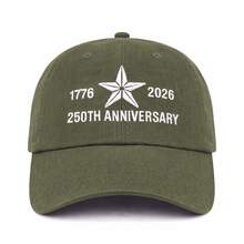 VECRY 250周年纪念棒球帽 1776-2026 刺绣五角星 男女通用 经典美式纪念帽 - A008 - 查看 10