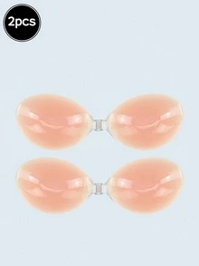 1/2 piezas Sujetador invisible sin tirantes de silicona para mujer con almohadillas adhesivas, adecuado para vestidos de tirantes finos y vestidos de novia, que levanta y sostiene para el verano, ligero y cómodo sujetador invisible - Multicolor - Ver 36