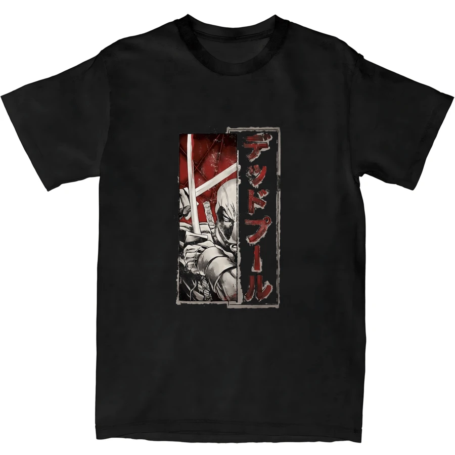 Big & Tall Classic Deadpool Sword Kanji Men's Tops Short Sleeve Tee Shirt, White, 3X-Large - màu đen - Xem 1