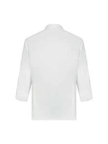 Langarm Kochuniform, Herbst/Winter, weiß, strapazierfähig, waschbar, pillingsicher, hautfreundliches Material, farbecht, geeignet für Hotel, Restaurant, Bäckerei, Café, Küche, Kantine, unisex Design, Langarm Damen Kochuniform, Langarm Herren Kochuniform, Frühling/Herbst/Winter Langarm Kochuniform, Weiße Langarm Kochuniform, Herren Langarm Kochuniform - Weiss - Übersicht 7