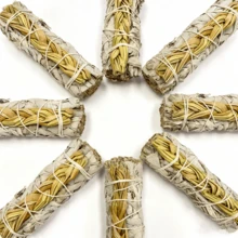 10CMWhite Sage & Yerba Santa Smudge Sticks - Natural Cleansing Incense For Spiritual Healing, Meditation & Home Purification - Multicolor - View 9