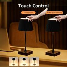 1pc Touch Sensor Wireless LED Desk Lamp, Modern Touch Control Table Lamp With USB Power, 3 Brightness Levels, Bedroom LED Light, Portable LED Desk Lamp, Suitable For Bedside, Indoor, Dining Room, Home, Office, Cafe, Living Room (800mAh) - USB - View 7