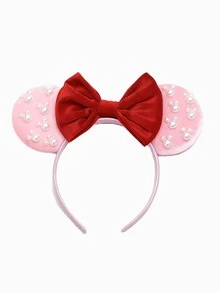 1 chiếc băng đô tai chuột hoạt hình dễ thương, băng đô tai chuột lớn đính ngọc trai giả lấp lánh, băng đô nhung ngọc trai thời trang, băng đô nhung mềm mại, phụ kiện trang trí nơ ngọc trai cho lễ hội, thích hợp cho tiệc học sinh, hóa trang, cosplay, công viên giải trí, quà tặng chất lượng cho nhiều dịp, unisex, thích hợp cho cosplay công chúa, tiệc sinh nhật và tiệc Giáng sinh (Màu sắc và kiểu dáng ngẫu nhiên) - Phong cách ngẫu nhiên - Xem 14