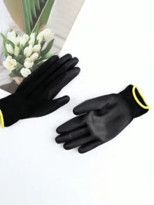 1pair Multifunctional Gardening Glove - 1 Pair Of Black - View 1