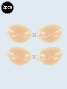 1/2 piezas Sujetador invisible sin tirantes de silicona para mujer con almohadillas adhesivas, adecuado para vestidos de tirantes finos y vestidos de novia, que levanta y sostiene para el verano, ligero y cómodo sujetador invisible - Multicolor - Ver 25