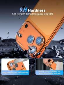 3 piezas Protector de lente de cámara compatible con iPhone 17/Air/17 Pro/17 Pro Max/16 Pro Max/15 Pro Max/14 Pro Max/13/12/11Pro Max, resistente al agua, a los golpes, a las caídas, a los arañazos y a las huellas dactilares, con cobertura completa - transparente - Ver 3